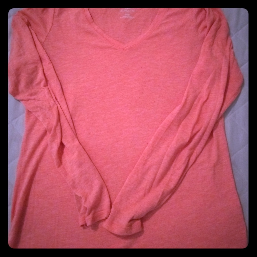 Women's size large Orange long sleeve shirt